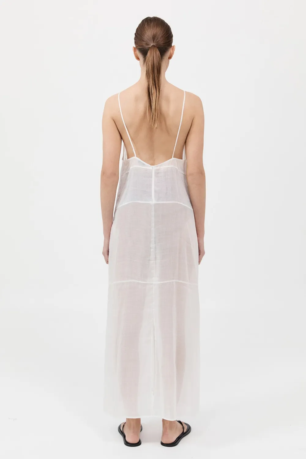 Semi Sheer Patchwork Dress -|St. Agni Discount