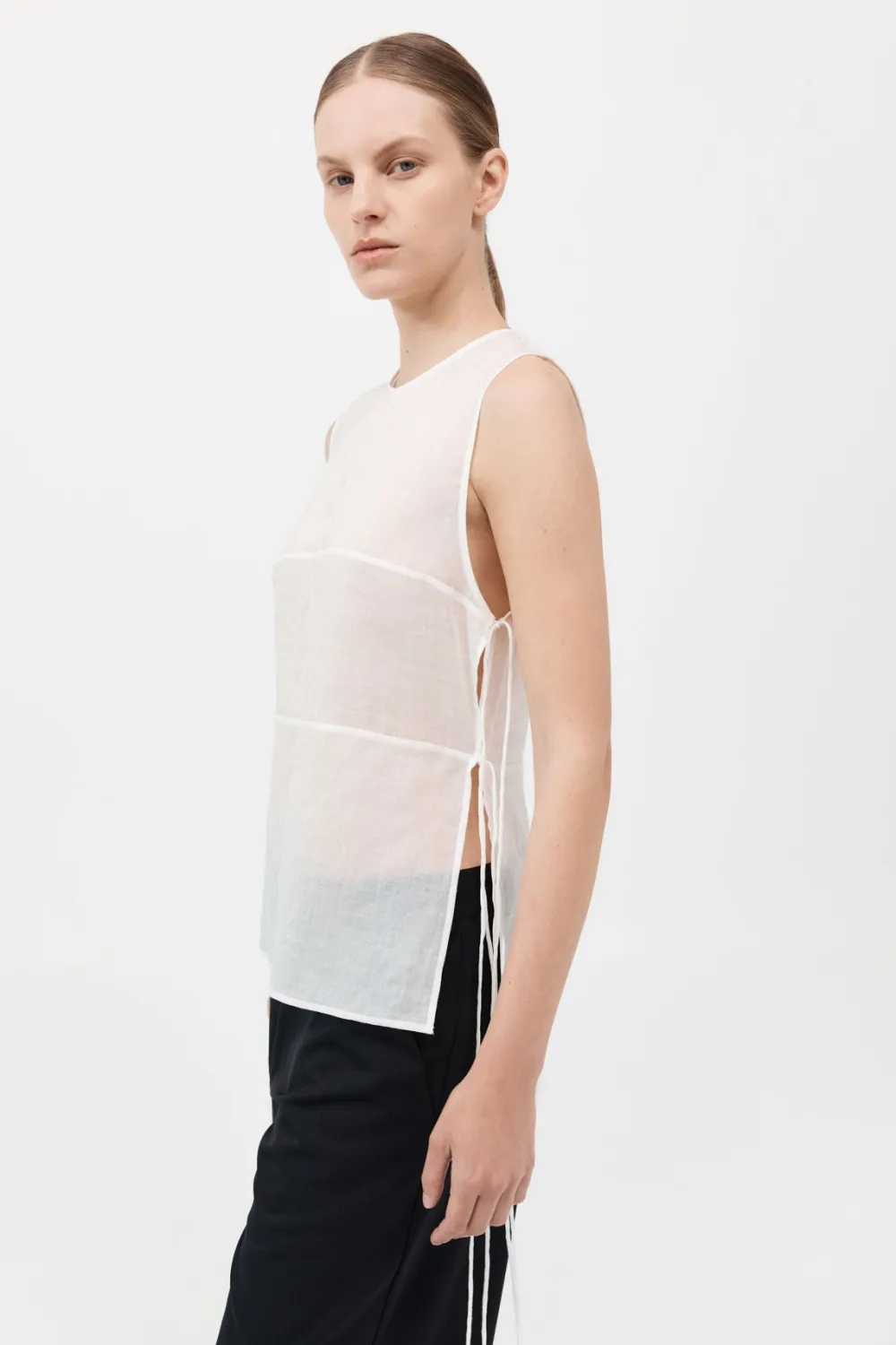 Semi Sheer Patchwork Top -|St. Agni New