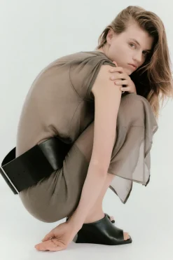 Sheer Column Skirt -|St. Agni Fashion