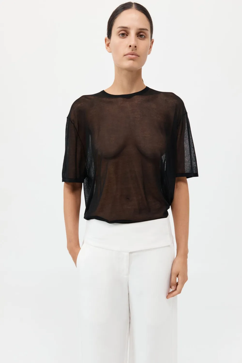 Sheer Oversized Tee -|St. Agni New