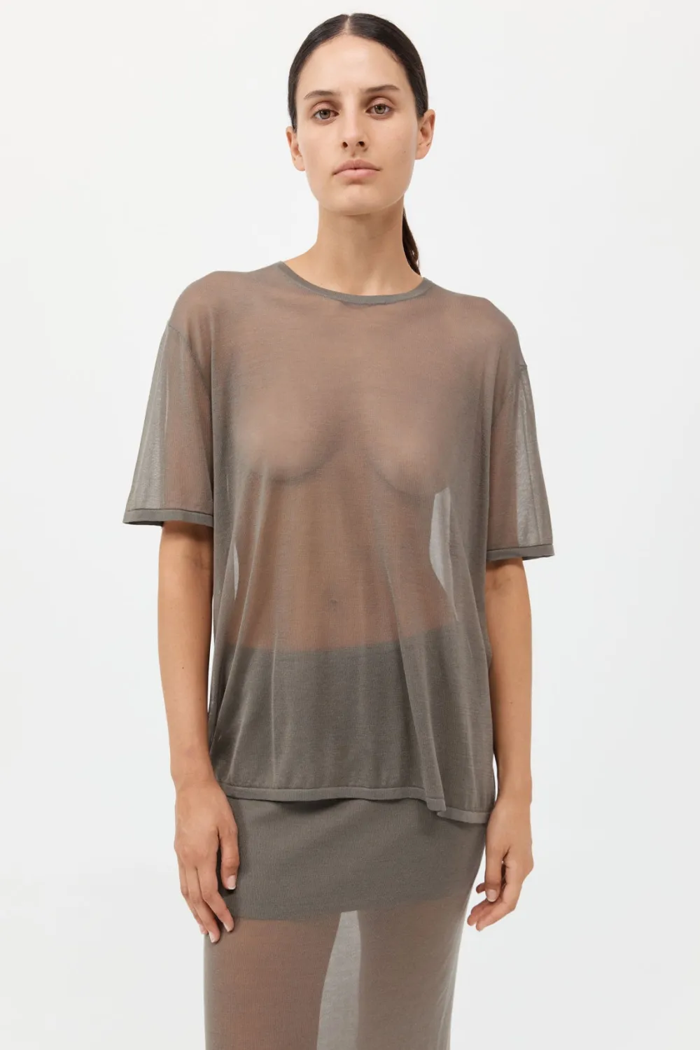 Sheer Oversized Tee -|St. Agni Discount