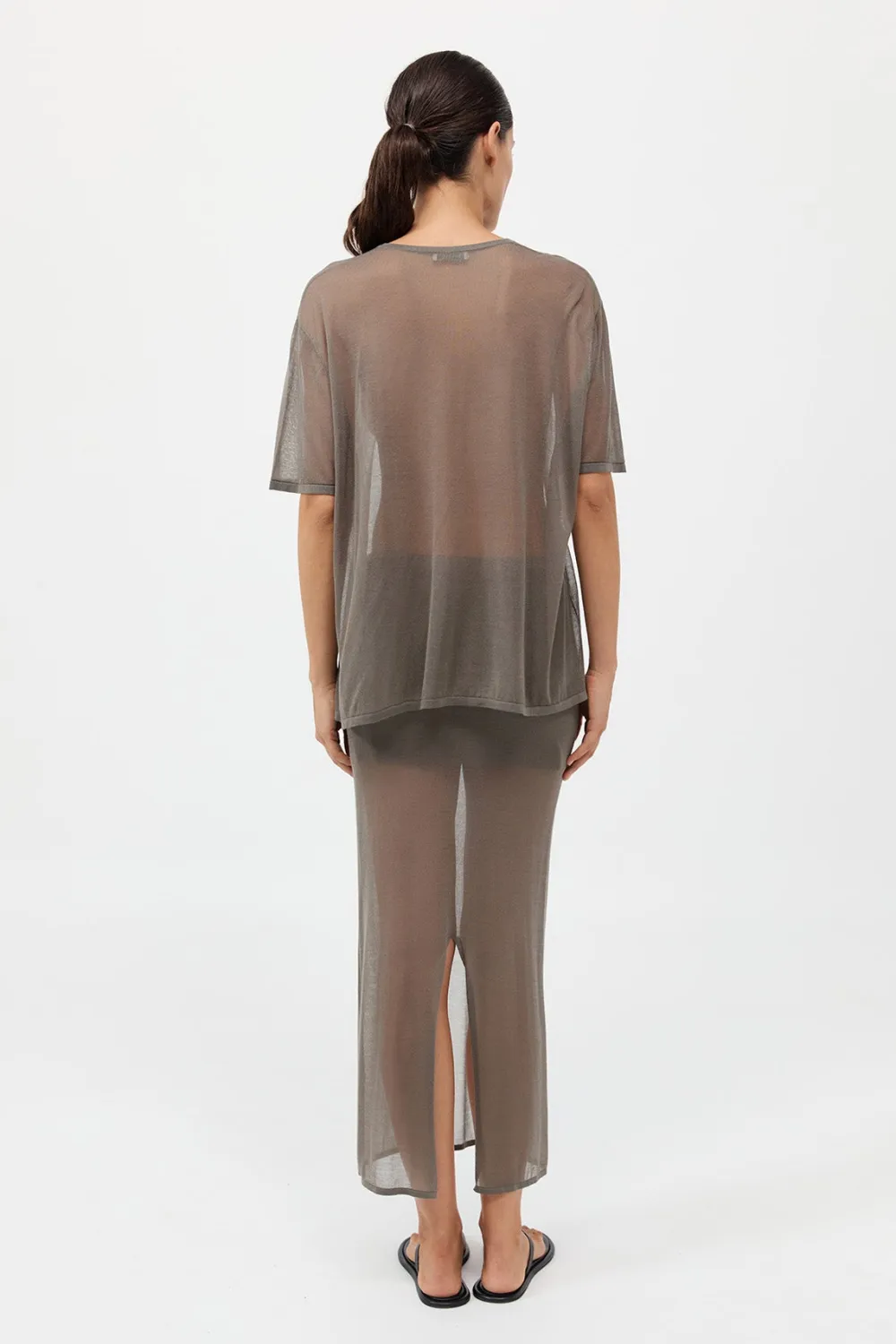 Sheer Oversized Tee -|St. Agni Discount