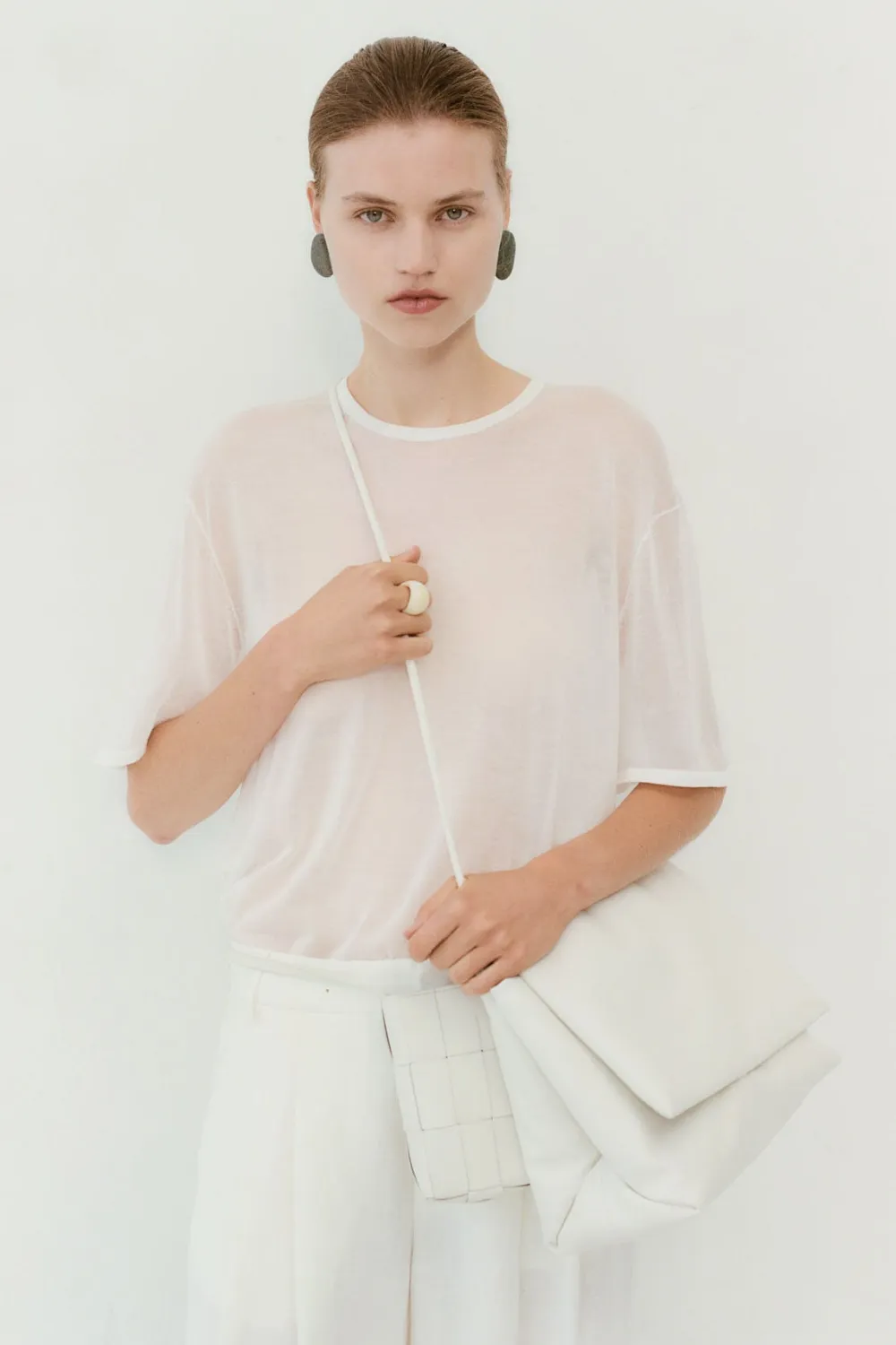 Sheer Oversized Tee -|St. Agni Sale