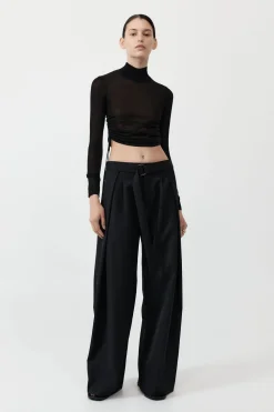 Sheer Ruched Top -|St. Agni Shop