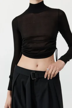 Sheer Ruched Top -|St. Agni Shop