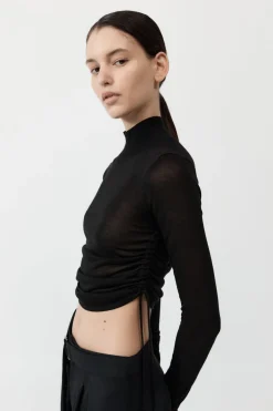 Sheer Ruched Top -|St. Agni Shop