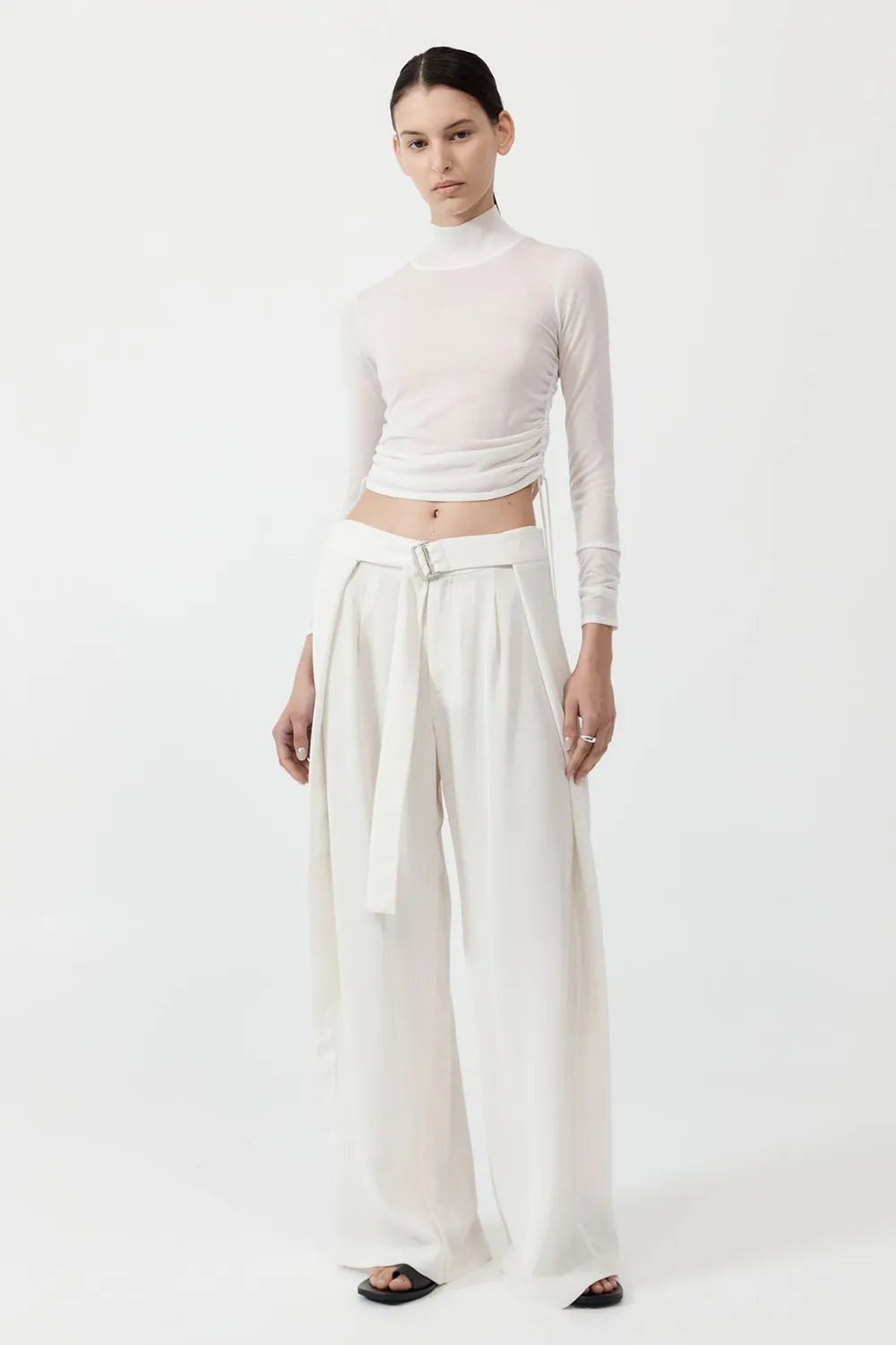 Sheer Ruched Top -|St. Agni Best