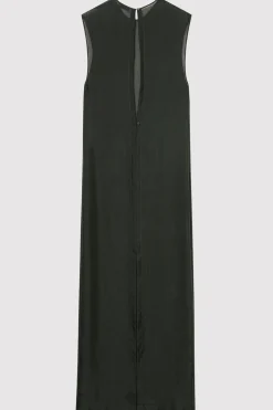 Sheer Silk Gauze Dress - Soot|St. Agni Flash Sale
