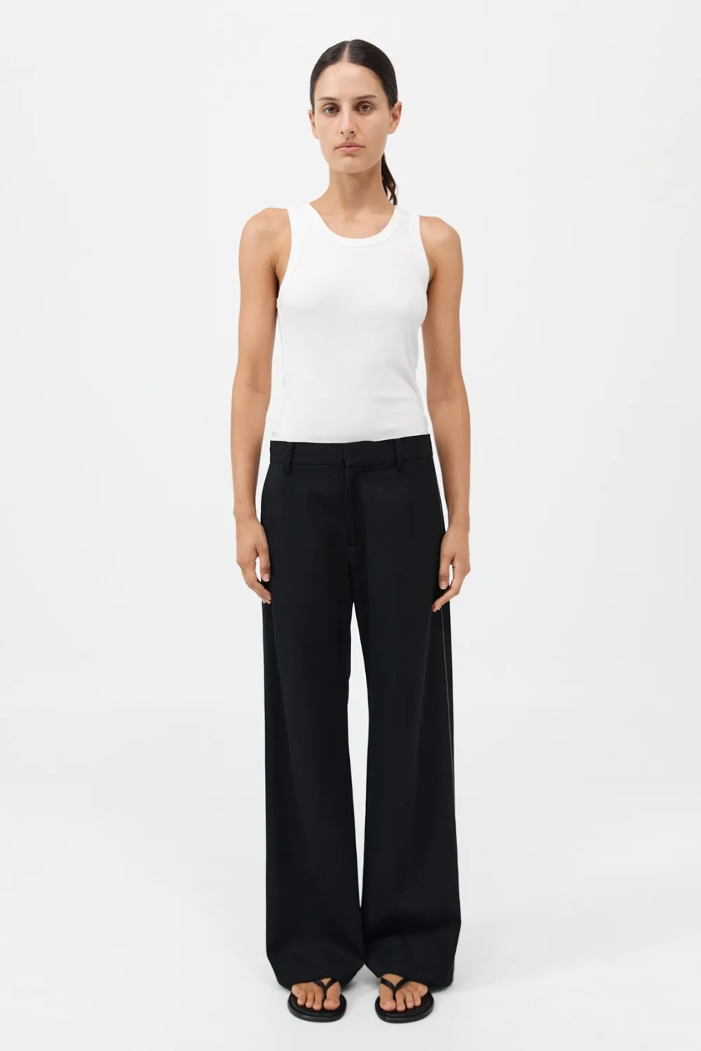 Side Stripe Pants - Black|St. Agni Discount