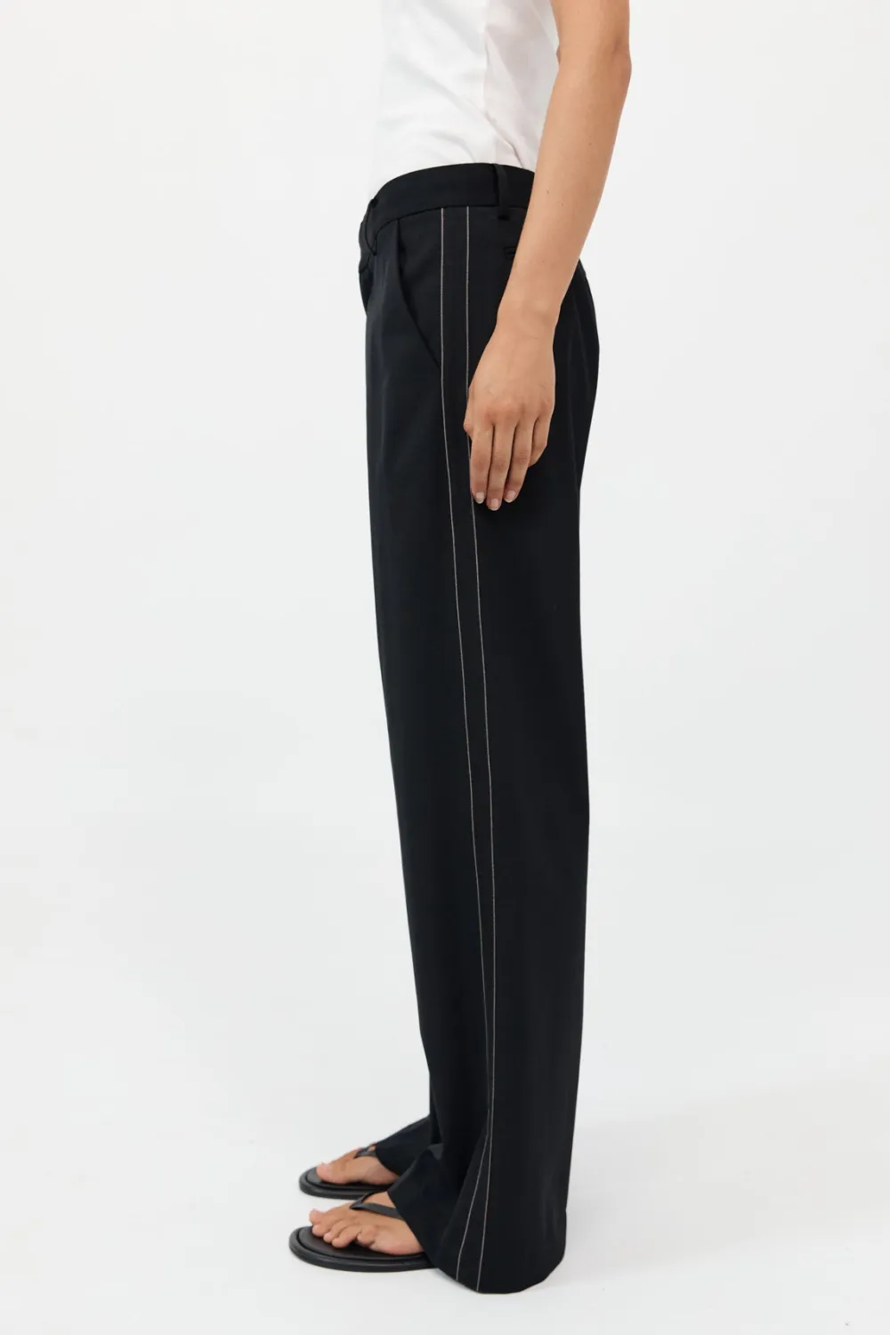 Side Stripe Pants - Black|St. Agni Discount