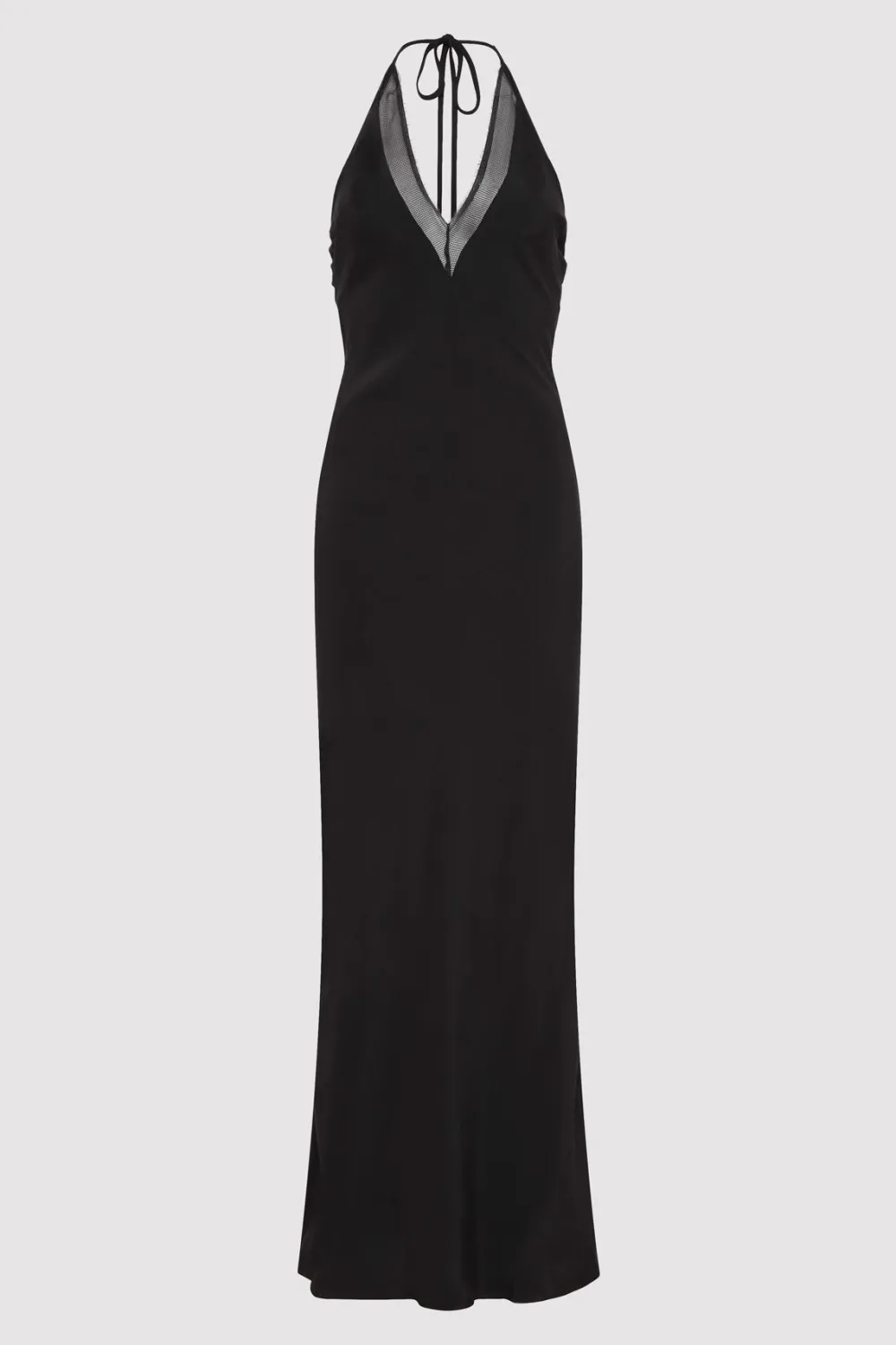 Silk Mesh Bias Dress - Black|St. Agni Outlet