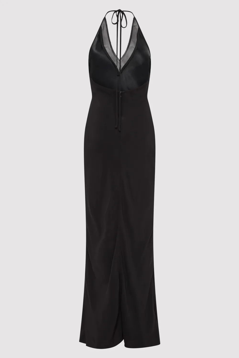 Silk Mesh Bias Dress - Black|St. Agni Outlet