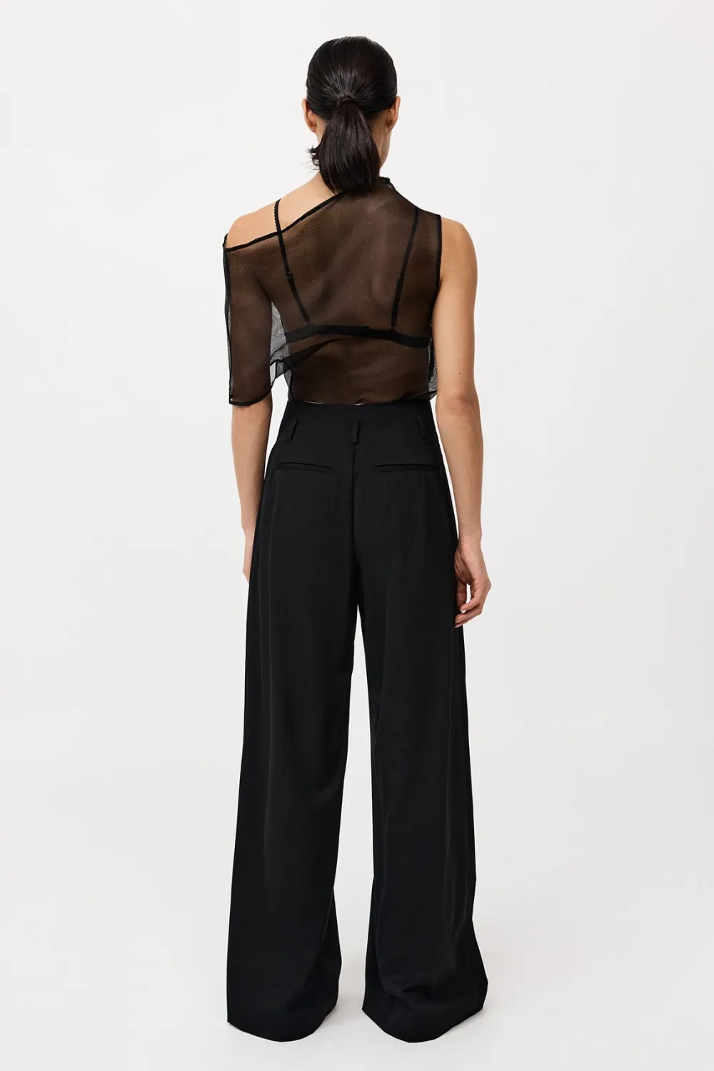 Silk Mesh Top - Black|St. Agni Cheap