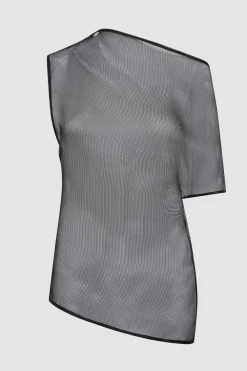 Silk Mesh Top - Black|St. Agni Cheap