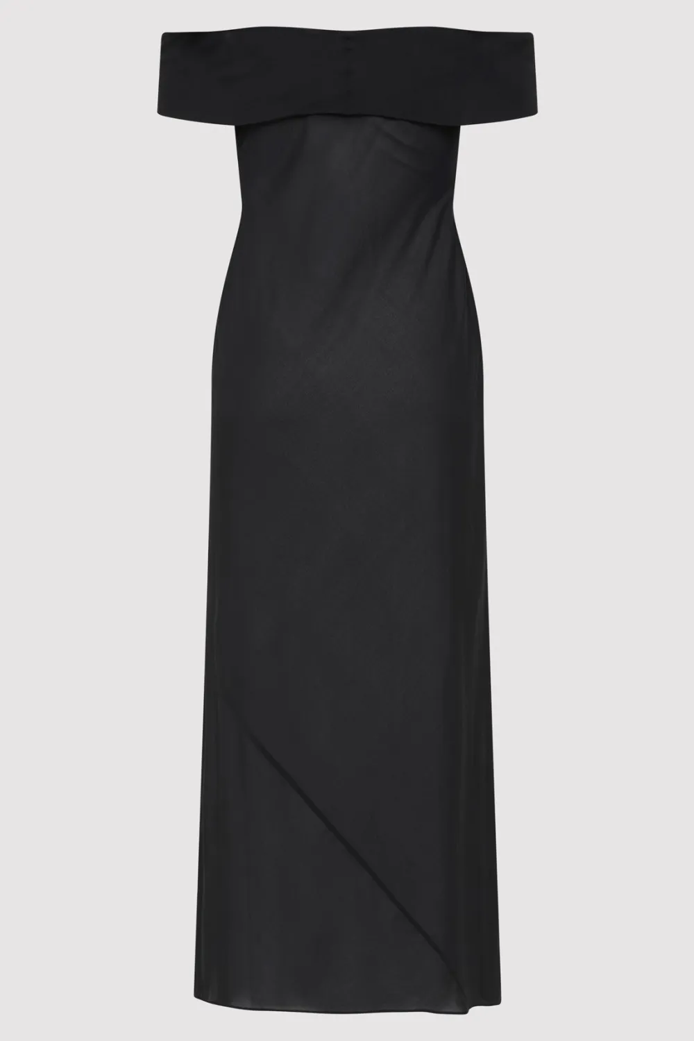 Silk Off Shoulder Dress - Black|St. Agni Online