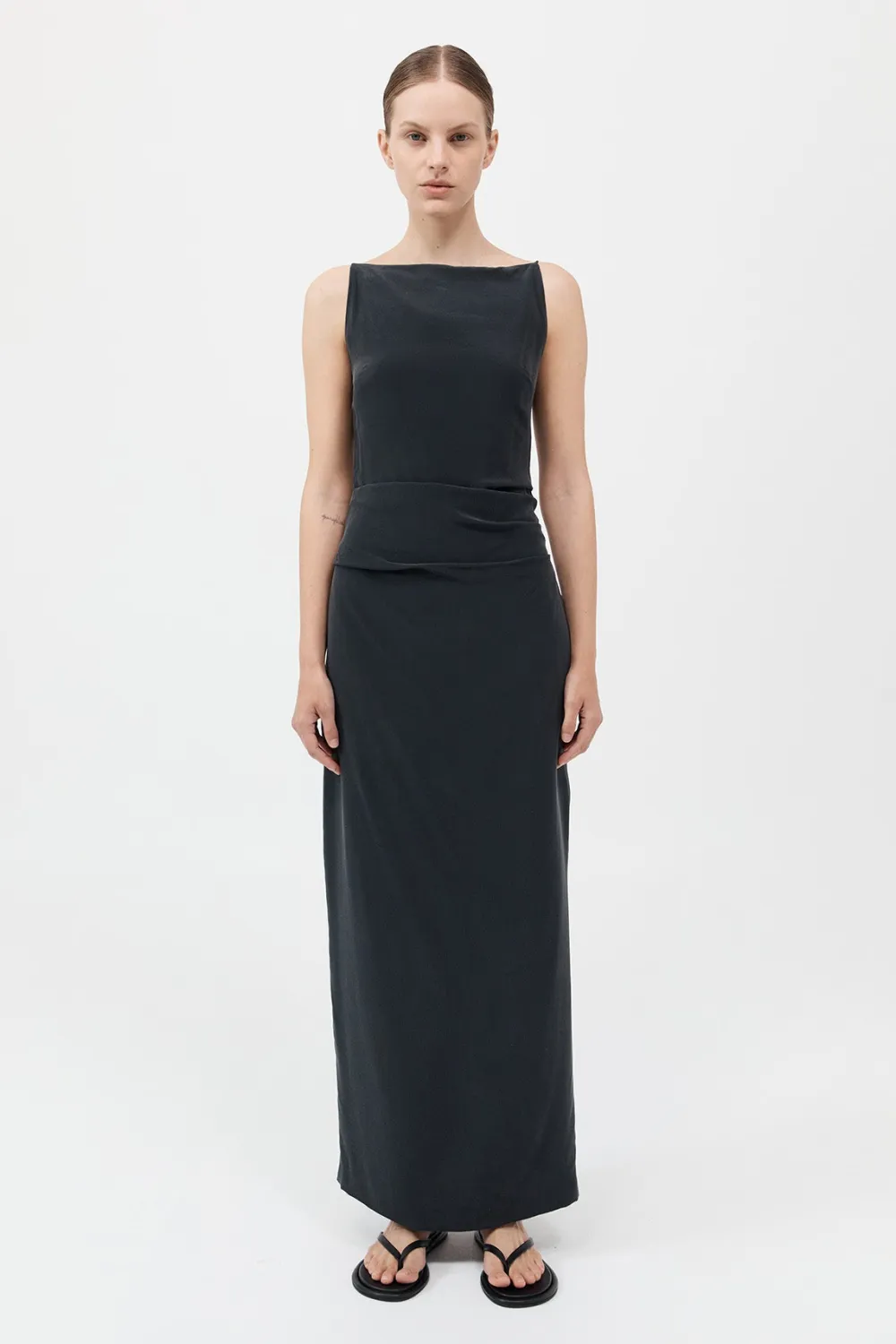 Silk Tuck Dress -|St. Agni Outlet