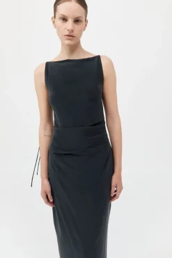 Silk Tuck Dress -|St. Agni Outlet