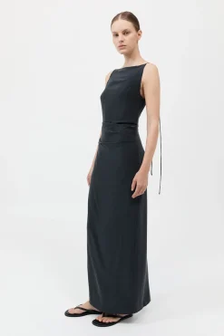 Silk Tuck Dress -|St. Agni Outlet