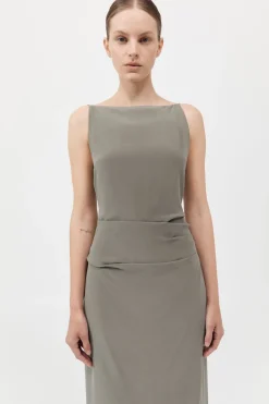 Silk Tuck Dress -|St. Agni Sale