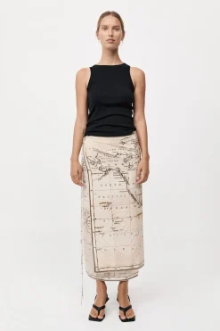 Silk Wrap Tie Skirt -|St. Agni Cheap