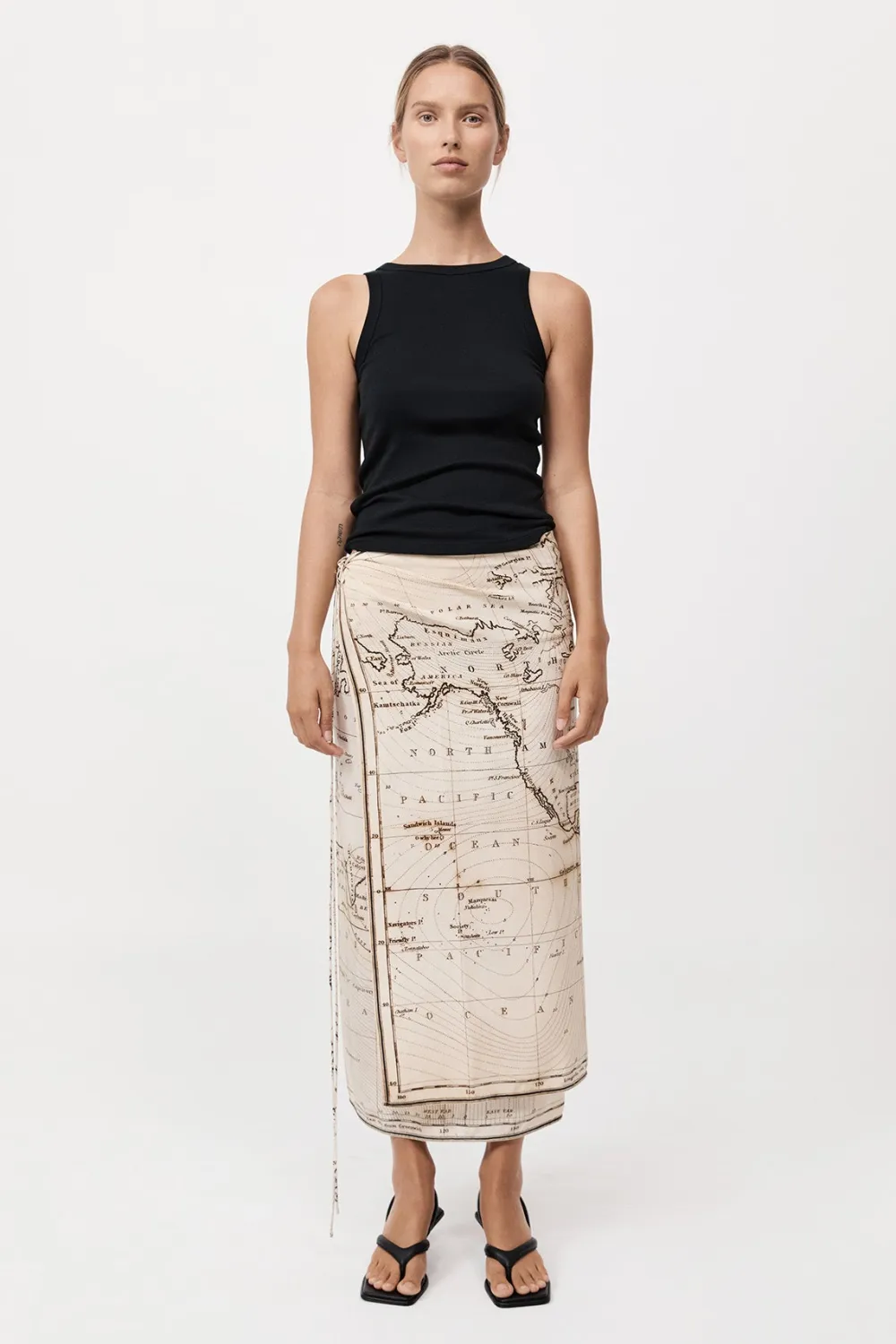 Silk Wrap Tie Skirt -|St. Agni Cheap