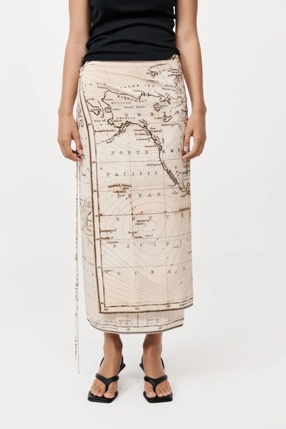 Silk Wrap Tie Skirt -|St. Agni Cheap