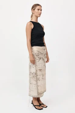 Silk Wrap Tie Skirt -|St. Agni Cheap