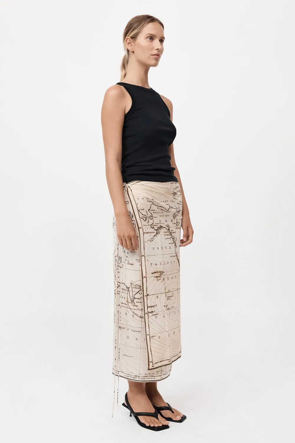 Silk Wrap Tie Skirt -|St. Agni Cheap