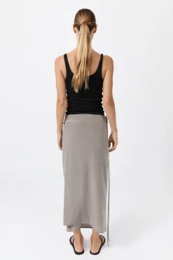 Silk Wrap Tie Skirt -|St. Agni Hot