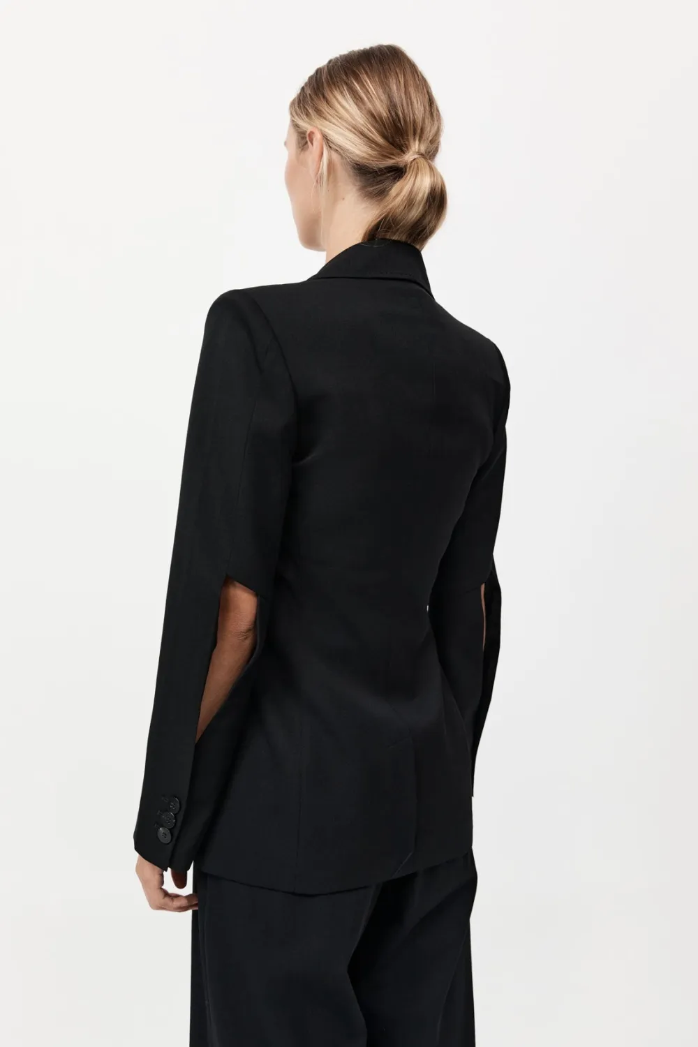 Slim Cut Out Blazer - Black|St. Agni Cheap
