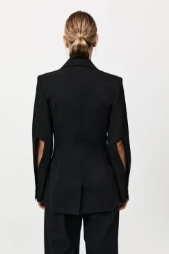 Slim Cut Out Blazer - Black|St. Agni Cheap