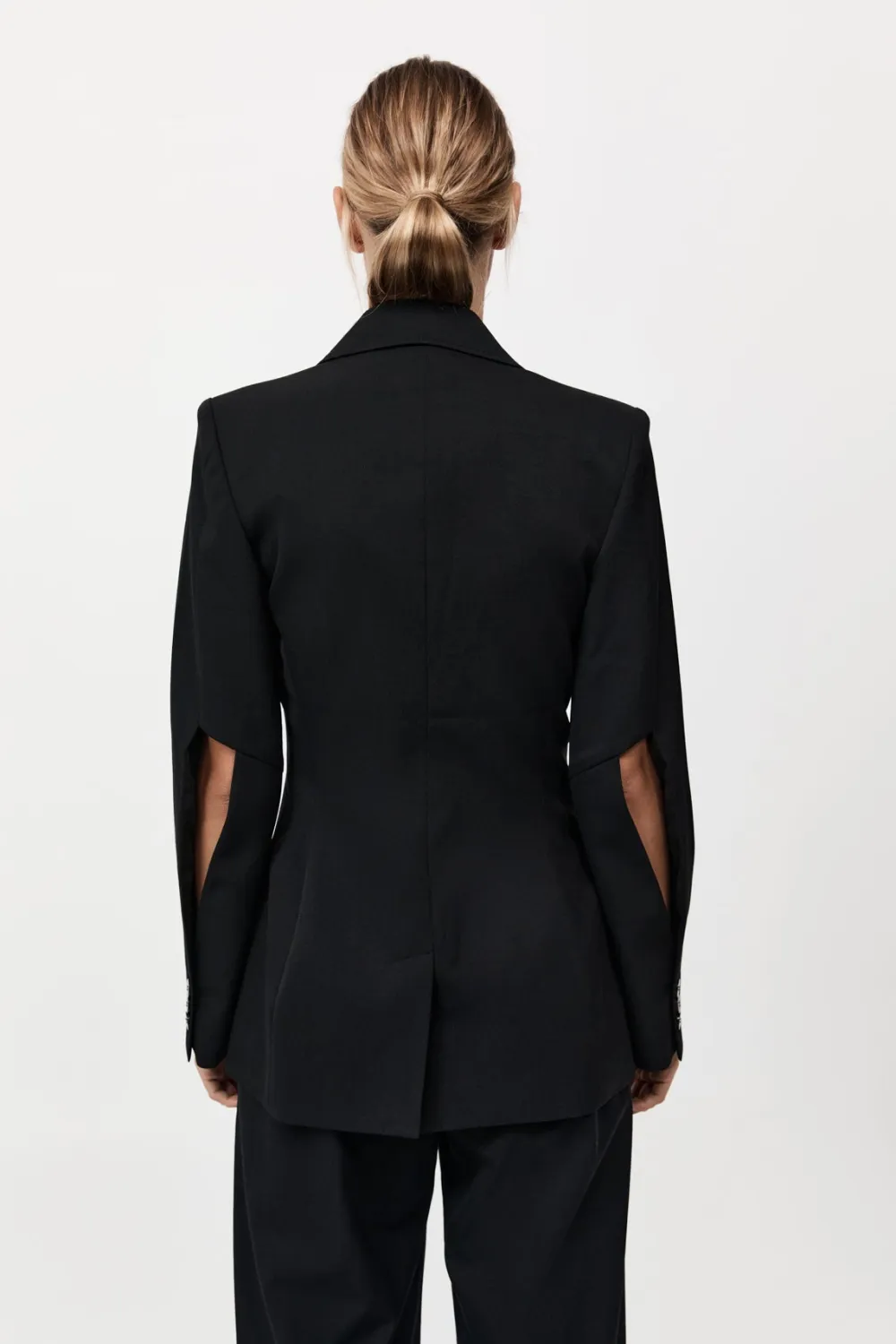 Slim Cut Out Blazer - Black|St. Agni Cheap