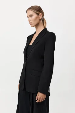 Slim Cut Out Blazer - Black|St. Agni Cheap