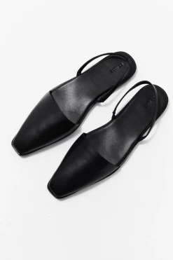 Sling Back Flat - Black|St. Agni Clearance
