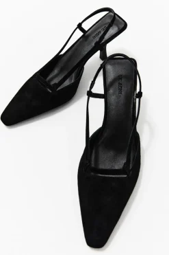 Sling Back Heel - Black|St. Agni Outlet