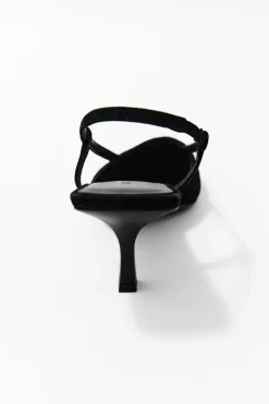 Sling Back Heel - Black|St. Agni Outlet