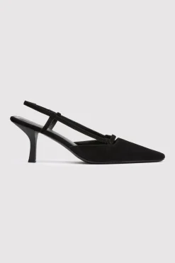 Sling Back Heel - Black|St. Agni Outlet