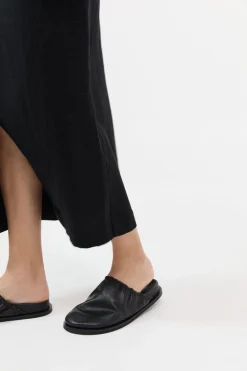 Soft Gathered Mules - Black|St. Agni Cheap