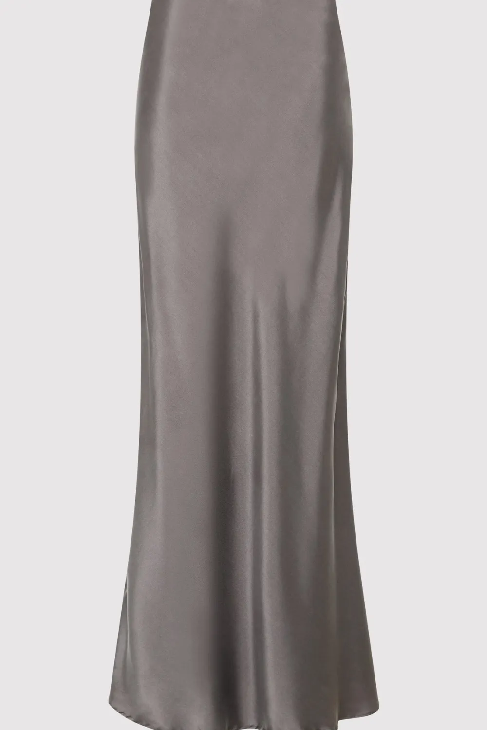 Soft Silk Maxi Skirt - Pewter Grey|St. Agni Shop