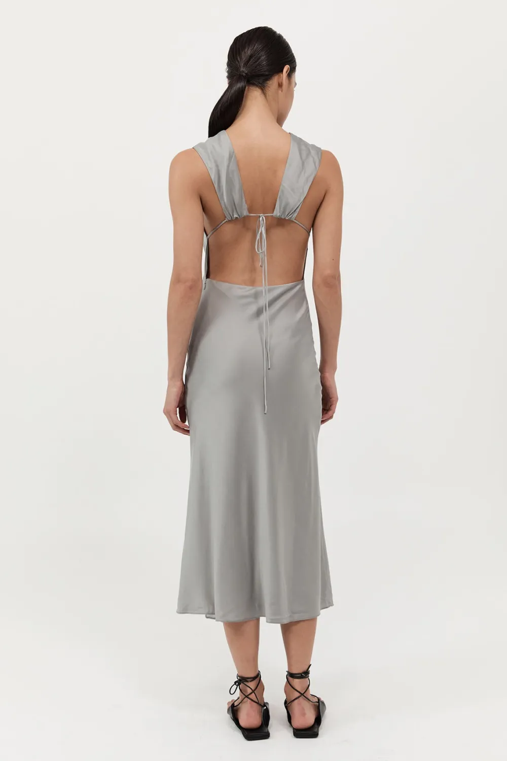 Soft Silk Rouleau Tie Dress -|St. Agni Online