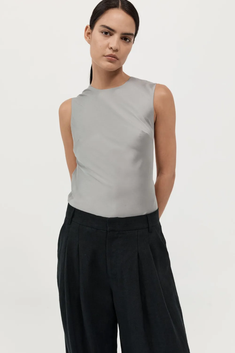 Soft Silk Rouleau Tie Top -|St. Agni Flash Sale