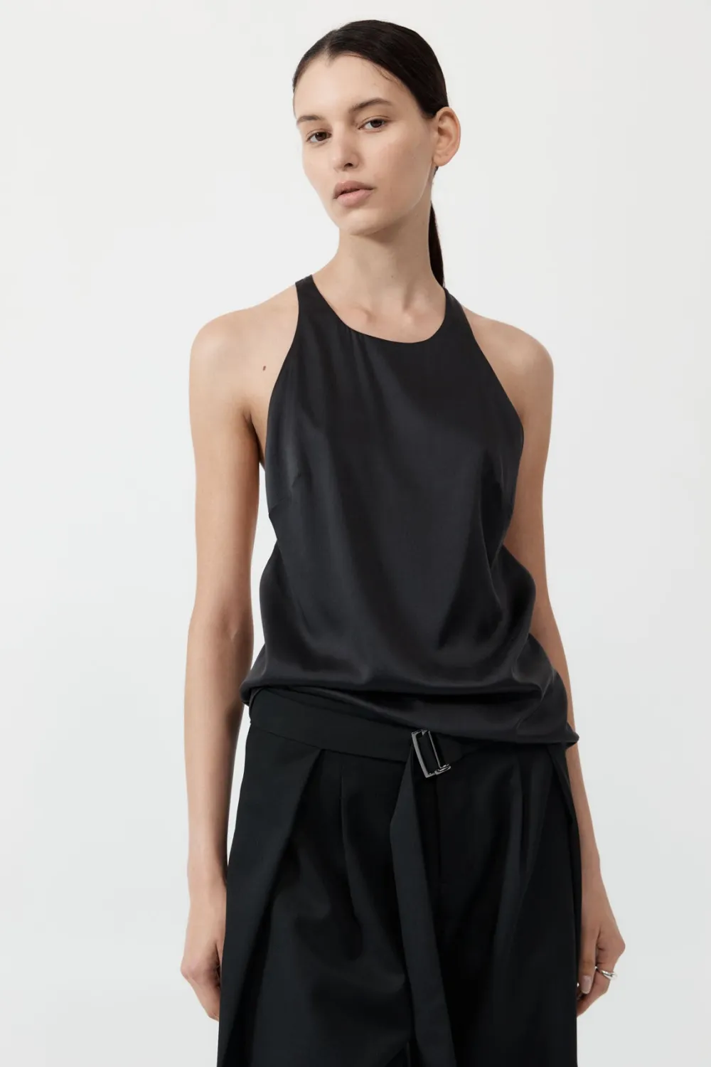 Soft Silk Suspender Top -|St. Agni Hot