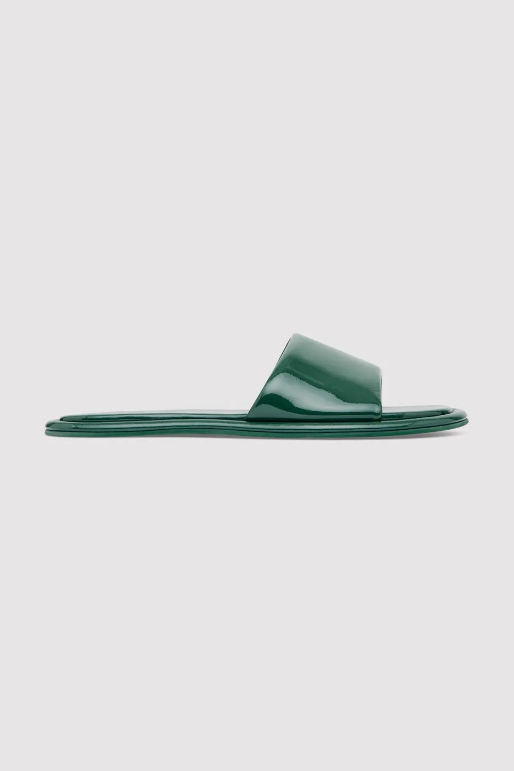 Soft Slipper - Patent Deep Green|St. Agni Outlet