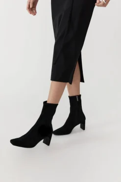Suede Ankle Boot - Black|St. Agni Cheap