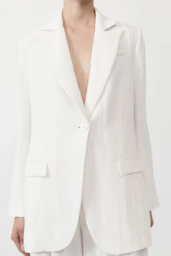 Tailored Linen Blazer -|St. Agni Cheap