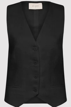 Tailored Linen Vest -|St. Agni New