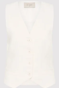 Tailored Linen Vest -|St. Agni Flash Sale