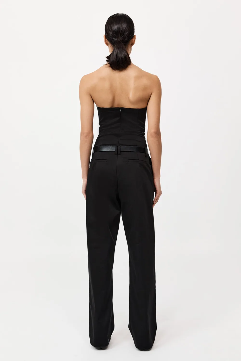 Tailored Strapless Jumpsuit - Black|St. Agni Best Sale
