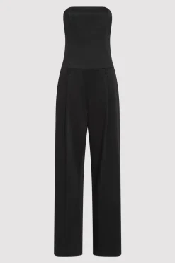 Tailored Strapless Jumpsuit - Black|St. Agni Best Sale