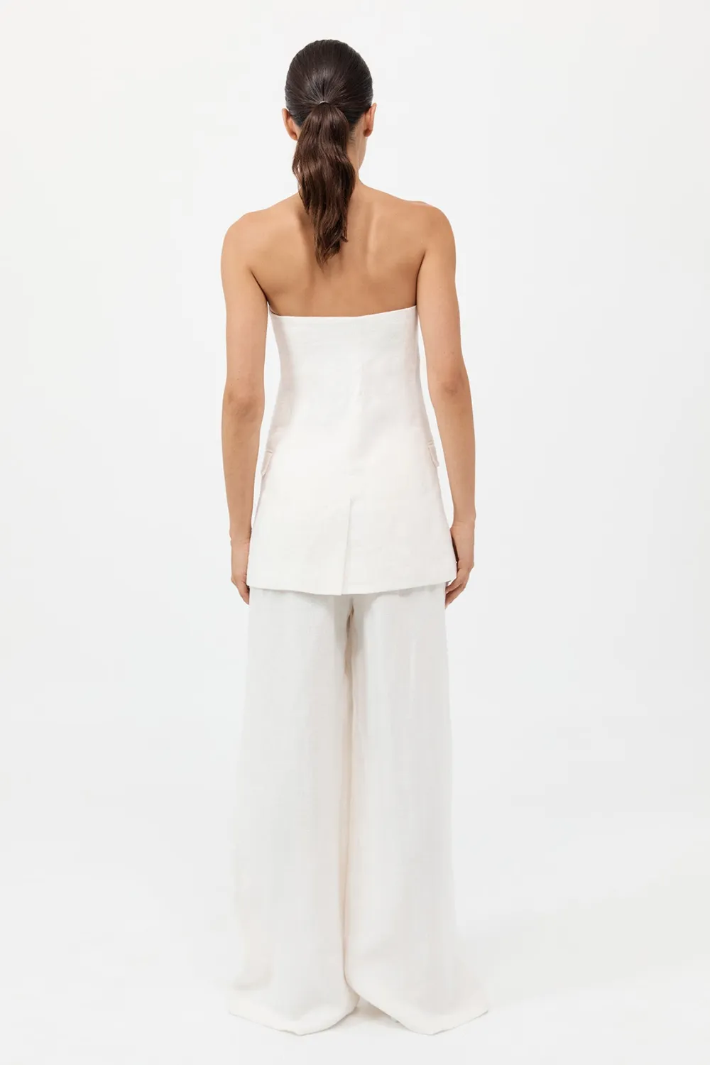 Tailored Strapless Top - Ivory|St. Agni Best Sale